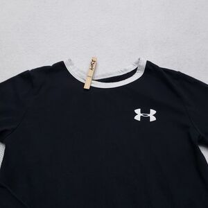 Under Armour Casual Graphic Long Sleeve T-Shirt Youth Boys Size S Black White